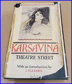 TAMARA KARSAVINA THEATRE STREET SIGNED COPY 1930 First Edition Near Fine condt