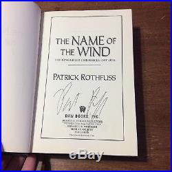 THE NAME OF THE WIND by Patrick Rothfuss First edition 1st/1st Signed
