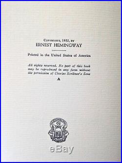 THE OLD MAN AND THE SEA By Ernest Hemingway True 1st edition 1st printing SIGNED