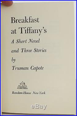 TRUMAN CAPOTE Breakfast at Tiffany's SIGNED FIRST EDITION