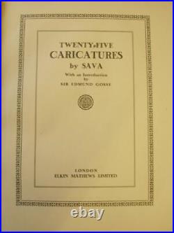 TWENTY FIVE CARICATURES BY SAVA Signed and limited edition 1926 28F
