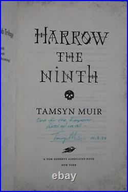 Tamsyn Muir Harrow the Ninth signed lined dated first edition