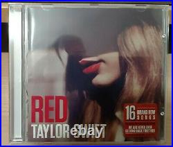 Taylor Swift Red ORIGINAL Signed/Autographed CD Slipcase With Heart