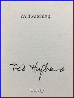 Ted Hughes Wolfwatching paperback first edition signed by the author