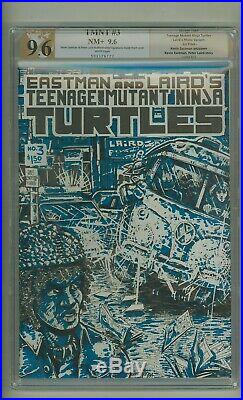 Teenage Mutant Ninja Turtles #3 (PGX 9.6) White pgs SIGNED 1st print Variant