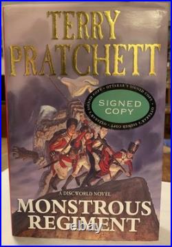 Terry Pratchett Monstrous Regiment SIGNED 1st Edition/1st Print Discworld 2003