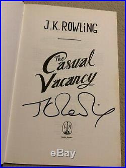 The Casual Vacancy SIGNED by J. K. Rowling Hologram 1st Edition Autograph