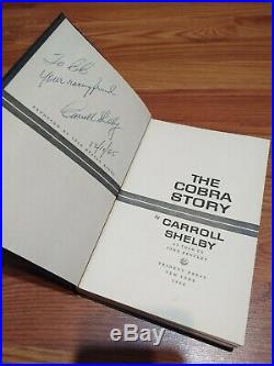 The Cobra Story Carroll Shelby SIGNED 1st Edition
