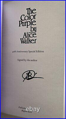 The Color Purple Alice Walker SIGNED 40th Anniversary Edition UK 1st/1st