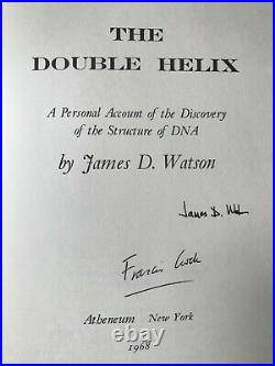 The Double Helix First Edition 1968 Signed By James Watson & Francis Crick