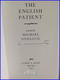 The English Patient Michael Ondaatje Signed Uncorrected Proof ARC 1st Edition