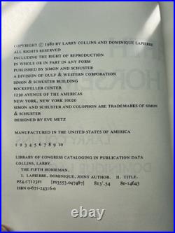 The Fifth Horseman by L Collins & Dominique Lapierre (a signed first edition)