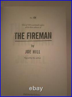 The Fireman Signed and Numbered First Edition 1st Print Joe Hill