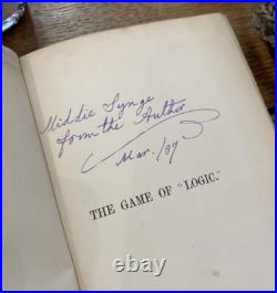 The Game of Logic Lewis Carroll Signed 1887 First Edition 1st