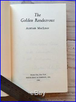 The Golden Rendezvous Alistair MacLean Doubleday & Co First Edition 1962 Signed