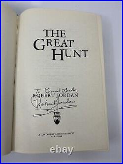 The Great Hunt Robert Jordan 1990 SIGNED First Edition 1st Printing HC/DJ NF