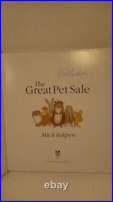 The Great Pet Sale, Mick Inkpen. Signed 1998 Hardcover First Edition