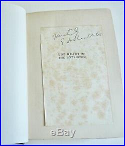 The Heart of the Antarctic by Ernest Shackleton Signed First edition 1909