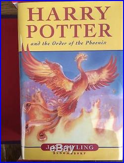 The Holy Grail Harry Potter Complete Signed First Edition First Print Hardbacks
