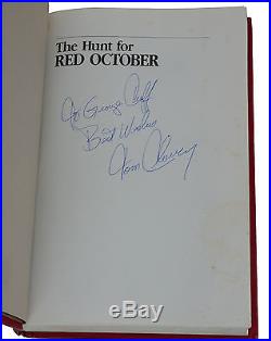 The Hunt for Red October SIGNED by TOM CLANCY First Edition 1st Printing 1984
