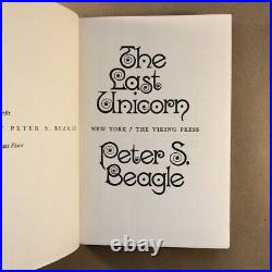 The Last Unicorn by Peter S Beagle (First Edition, 1968 Hardcover, Signed PB)