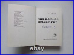 The Man With The Golden Gun 1st ed 1965 orig d/j SIGNED by Christopher Lee