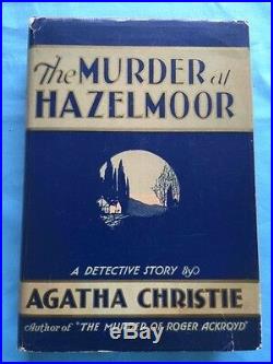 The Murder At Hazelmoor First American Edition Signed By Agatha Christie