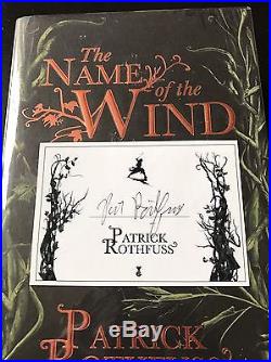 The Name Of The Wind 1/1 First Edition Signed