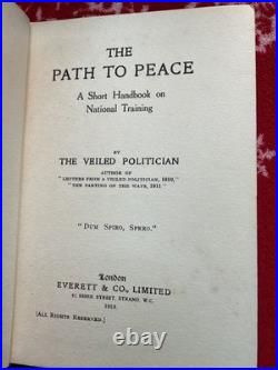 The Path to Peace A Short Handbook 1913 VERY RARE SIGNED FIRST EDITION HB