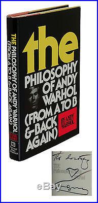 The Philosophy of ANDY WARHOL SIGNED Association First Edition 2nd Print 1975