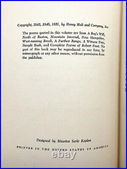 The Road Not Taken SIGNED FIRST EDITION First Printing Robert FROST 1951
