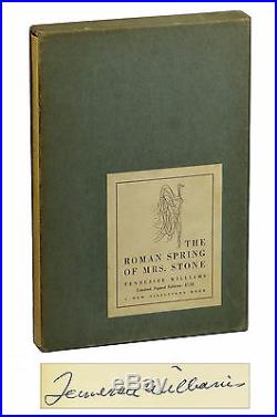 The Roman Spring of Mrs Stone TENNESSEE WILLIAMS SIGNED First Edition 1950 1st