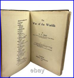 The War Of The Worlds First Edition Signed H G Wells 1898