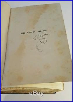 The war in the air. H G Wells. First edition 2nd state. SIGNED