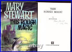 This Rough Magic by Mary Stewart SIGNED 1964 1st HB DJ Hodder RARE