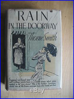Thorne Smith Rain in the Doorway Signed First Edition Hardback 1933 Doubleday