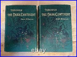 Through the Dark Continent, 1878 first edition, with H M Stanley Signed letter