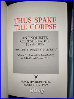 Thus Spake the Corpse by Andrei Codrescu 2 Volume Signed Limited First Editions