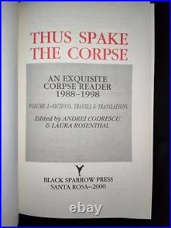 Thus Spake the Corpse by Andrei Codrescu 2 Volume Signed Limited First Editions