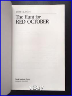 Tom Clancy The Hunt For Red October First Edition withsigned ad. REDUCED