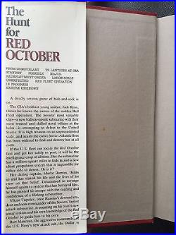 Tom Clancy The Hunt For Red October First Edition withsigned advertisement