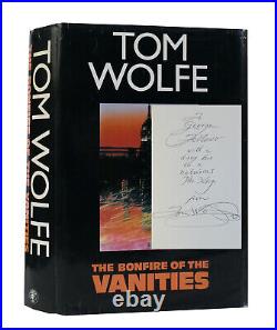 Tom Wolfe THE BONFIRE OF THE VANITIES Signed 1st Edition 2nd Printing