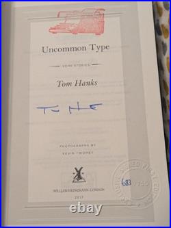 Uncommon Type Some Stories by Tom Hanks First Edition, Signed By Tom Hanks