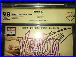 Venom #7 Secret Variant 9.8 Signature Cates CBCS Tongue Rare Signed 1st Brock