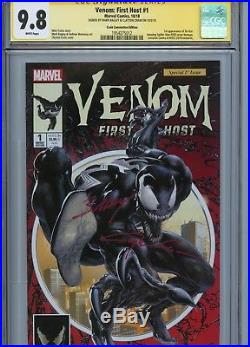 Venom First Host #1 Crain Convention Edition Cgc 9.8 Ss Signed By Clayton Crain