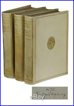 Verse RUDYARD KIPLING Signed x 3 Limited 1/100 First Inclusive Edition Set