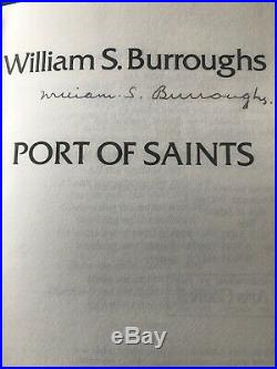 WILLIAM BURROUGHS Signed PORT OF SAINTS UK 1st Edition 1983 John Calder HBDJ