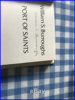 WILLIAM BURROUGHS Signed PORT OF SAINTS UK 1st Edition 1983 John Calder HBDJ