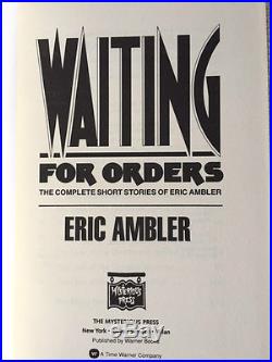 Waiting for Orders by Eric Ambler Signed Ltd First Edition 1991