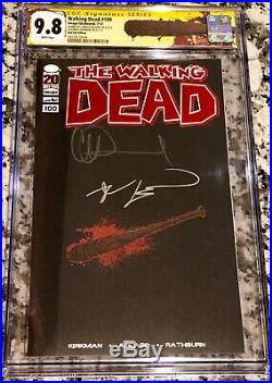 Walking Dead #100 Red Foil Edition SS CGC 9.8 1st NEGAN Signed Kirkman & Adlard